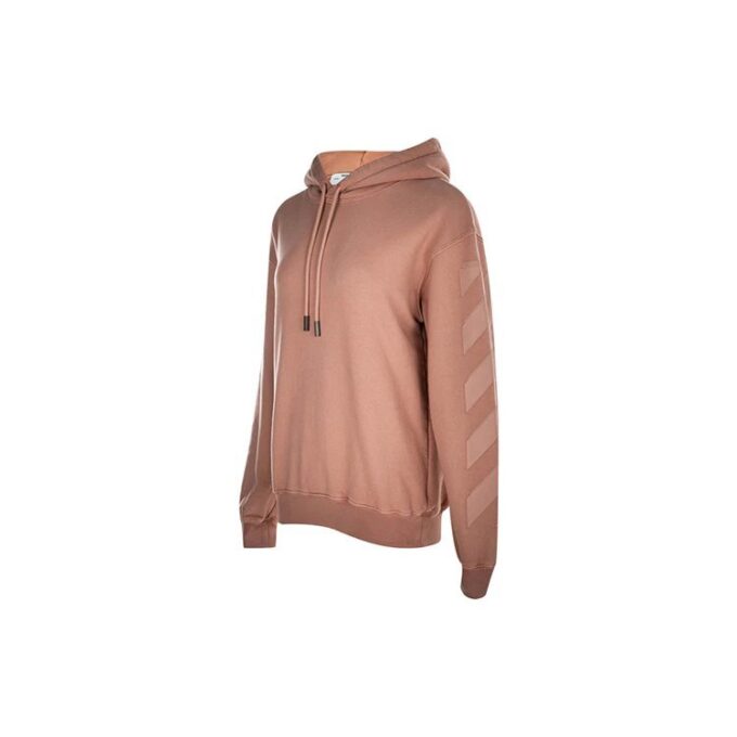 Off-White Hooded Cotton Slim Fit Pink Hoodie