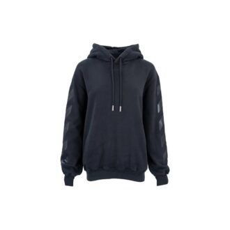 Off-White Hooded Cotton Sweater Black
