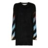 Off-White Knit Printing Black Dress