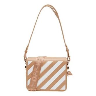 Off-White Leather Single-Shoulder Bag Medium Khaki