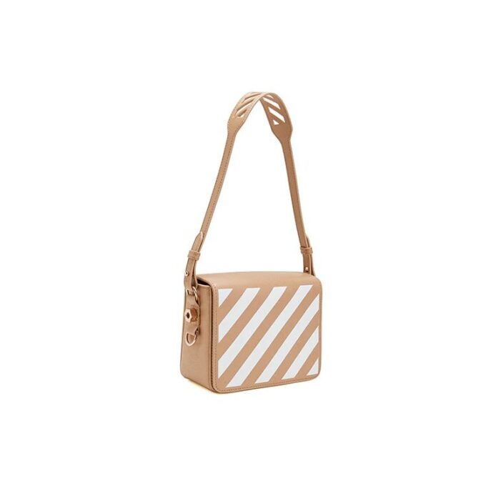 Off-White Leather Single-Shoulder Bag Medium Khaki
