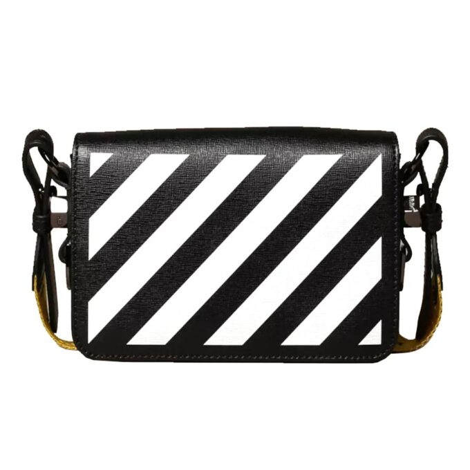 Off-White Letter Micro-label Deceleration Stripe Shoulder Bag Black