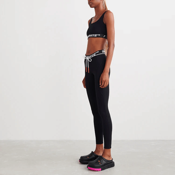 Off-White Logo Band Sports Bra Top “Black”