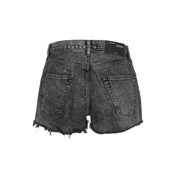 Off-White Logo Denim Black Shorts
