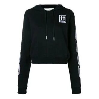 Off-White logo Embroidered Pullover Black