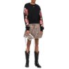 Off-White Logo Flowers Printing Long Sleeves Hoodie Black