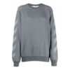 Off-White Logo Geometry Pattern Round Neck Pullover Hoodie Loose Fit Gray