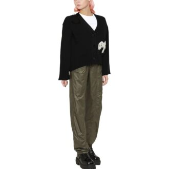 Off-White Logo Intarsia Cardigan “Black White”