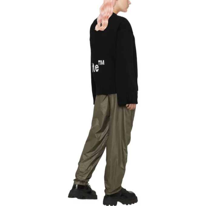 Off-White Logo Intarsia Cardigan “Black White”