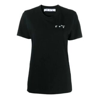 Off-White Logo Micro Mark Short Sleeve Slim Fit Version Black