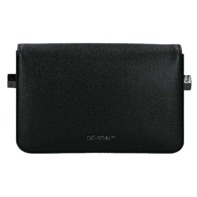 Off-White Logo Mini Flap Bag “Black/White”