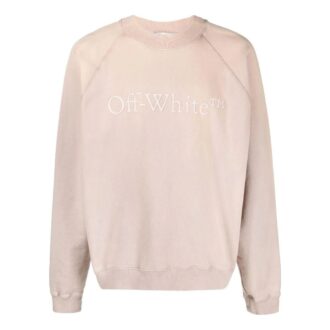 Off-White Logo-Print Cotton Sweatshirt “Pink”