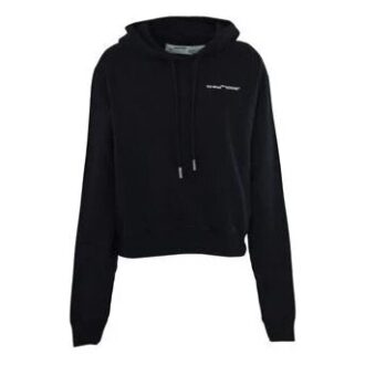 Off-White Logo Printed Hoody Black