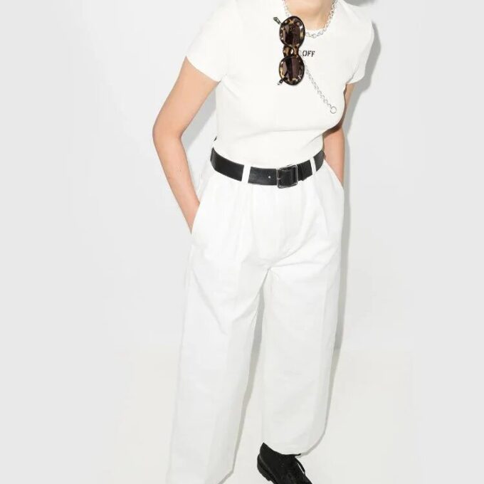 Off-White Logo Short Sleeve White