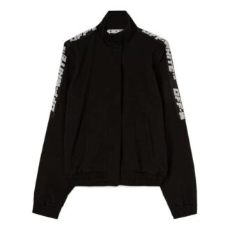 Off-White Logo-Tape Track Jacket “Black”