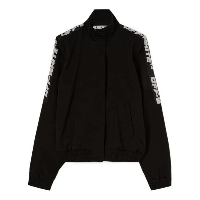 Off-White Logo-Tape Track Jacket “Black”