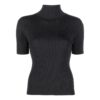 Off-White Logo-Trim Ribbed T-shirt “Black”