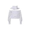 Off-White Long Sleeves Short White Tops