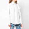 Off-White Loose Logo Embroidered Long Sleeves Shirt White