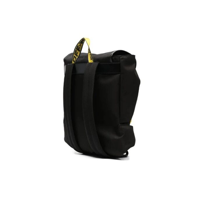 Off-White Men’ s 21 logo Printing Series Functional backpack schoolbag Black