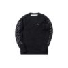 Off-White Men’ s 3D Printing Hollow Out Arrow Long Sleeves Black T-Shirt