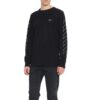 Off-White Men’ s 3D Printing Hollow Out Arrow Long Sleeves Black T-Shirt
