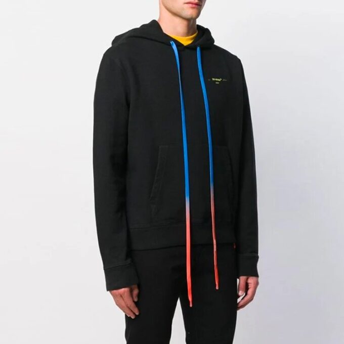 Off-White Men’ s Acrylic Arrows Slim Multi-Color Arrow Printing Black