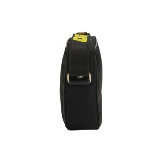 Off-White Men’ s Adjustable Shoulder Straps Logo Printing Zipper Crossbody Black / White Shoulder Bag