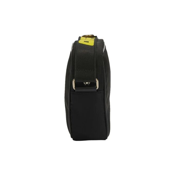 Off-White Men’ s Adjustable Shoulder Straps Logo Printing Zipper Crossbody Black / White Shoulder Bag