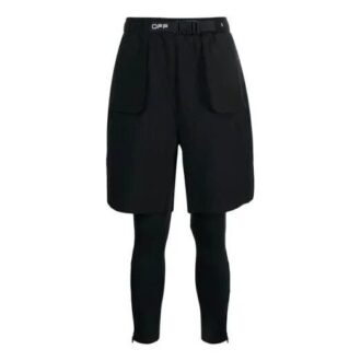 Off-White Men’ s Alphabet Pattern Casual Long Pants/Trousers Slim Fit Black