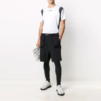 Off-White Men’ s Alphabet Pattern Casual Long Pants/Trousers Slim Fit Black