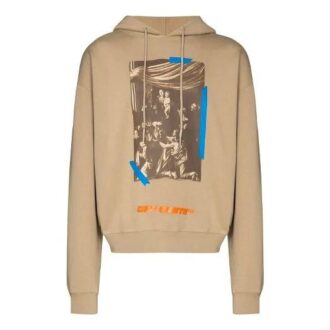 Off-White Men’ s Alphabet Printing Loose Khaki
