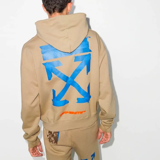 Off-White Men’ s Alphabet Printing Loose Khaki