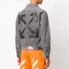 Off-White Men’ s Arrow Denim Jacket Gray