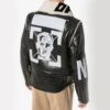 Off-White Men’ s Arrow Faux Fur Black Jacket