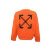 Off-White Men’ s Arrow Pattern Printing Round Neck Long Sleeves Orange
