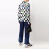 Off-White Men’ s Arrow Pattern Solid Color Sports Pants/Trousers/Joggers Loose Fit Navy Blue