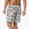 Off-White Men’ s Arrow Pattern Swim Shorts Gray