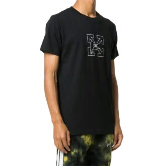 Off-White Men’ s Arrow Printing Black T-Shirt