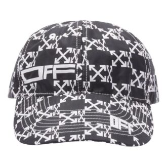 Off-White Men’ s Arrow Printing Black / White Cap