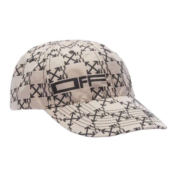 Off-White Men’ s Arrow Printing Creamy White Cap