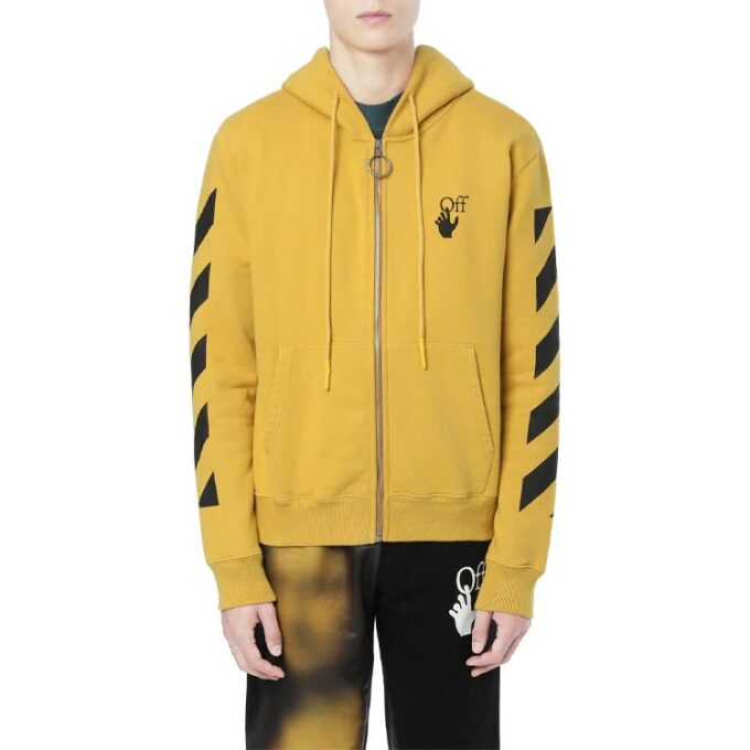 Off-White Men’ s Arrow Zipper Turmeric