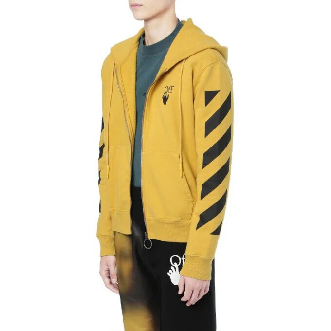 Off-White Men’ s Arrow Zipper Turmeric
