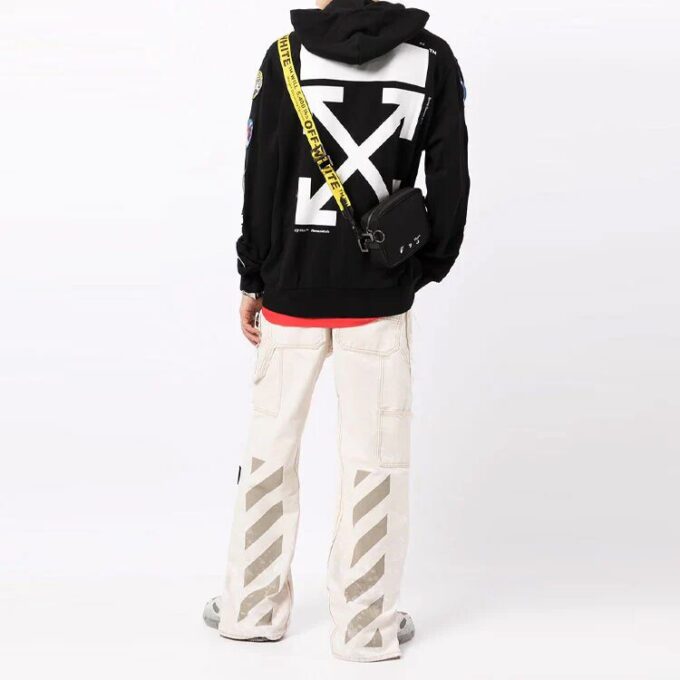 Off-White Men’ s Back Arrow Zipper Black