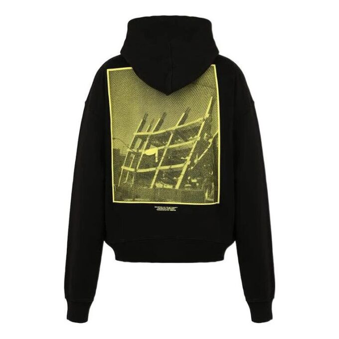 Off-White Men’ s Back Printing Long Sleeves Black