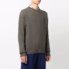Off-White Men’ s Basic Pullover Wool Sweater Loose Fit Brown
