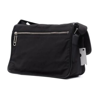 Off-White Men’ s Buckle Shoulder Bag Messenger Bag Black