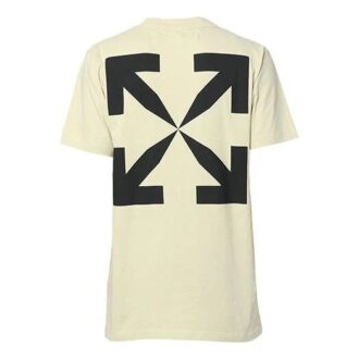 Off-White Men’ s C/O VIRGIL ABLOH Arrow Short Sleeve Version Creamy White T-Shirt
