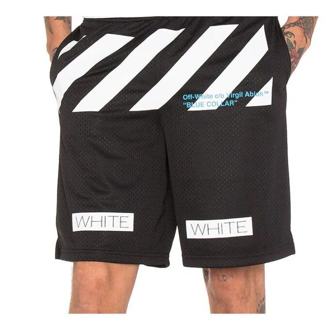 Off-White Men’ s C/O VIRGIL ABLOH Mesh Shorts Basic Black