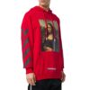 Off-White Men’ s C/O Virgil Abloh Painting Mona Lisa Jacket Loose Fit Red